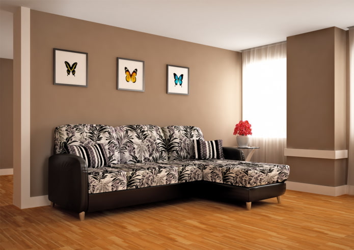 patterned sofa