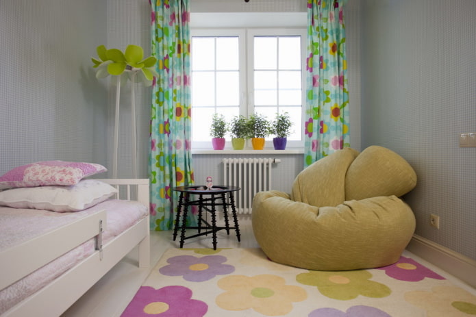pouf in the interior of the children's room