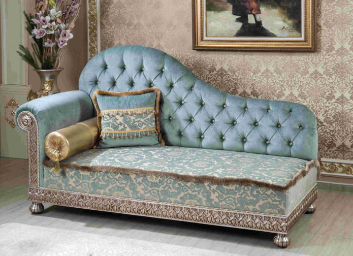 ottoman in the interior in a classic style