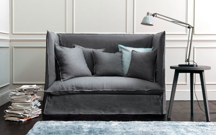 sofa in the interior in a modern style