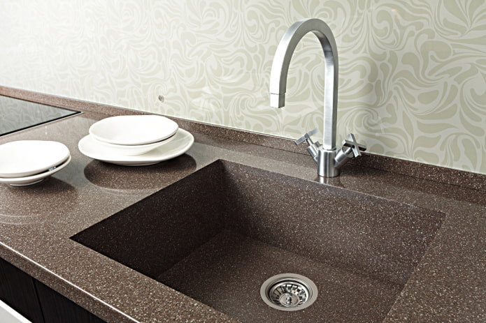integrated sink in the kitchen interior