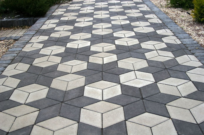 diamond shaped pavement tile