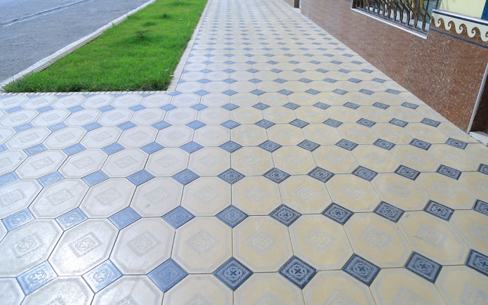 octahedron sidewalk tile