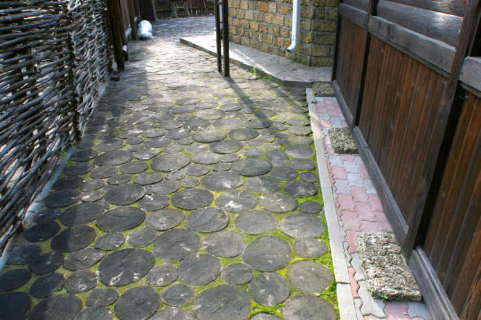 wood grain sidewalk tile