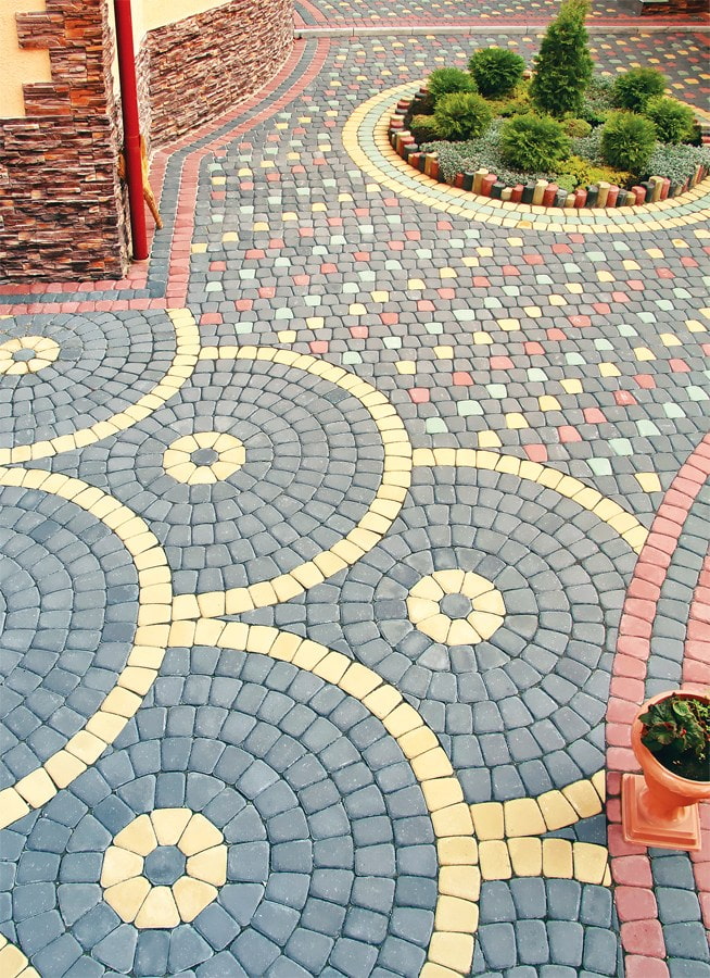 pavement tiles with patterns