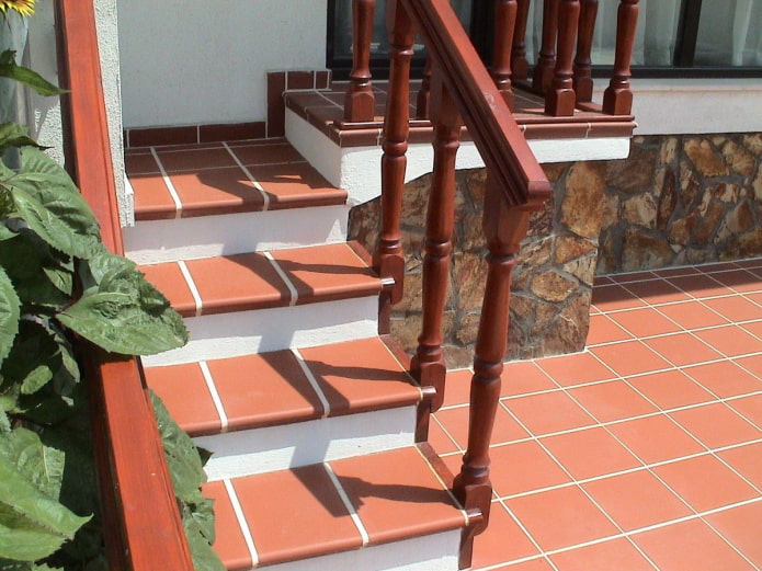 steps with street tiles