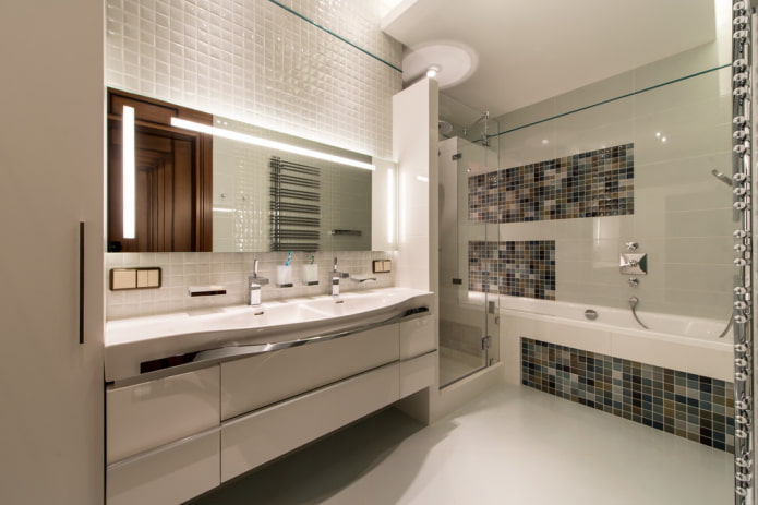 tiling in the bathroom interior