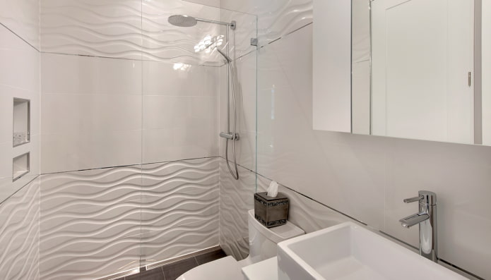 3d tiles in the interior of the bathroom