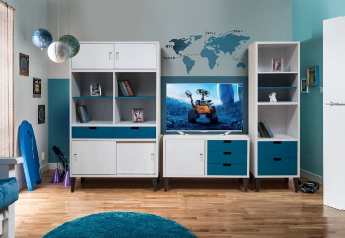 TV stand in the interior of the nursery