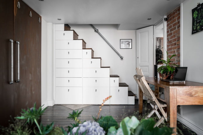 closet under the flight of stairs in a private house