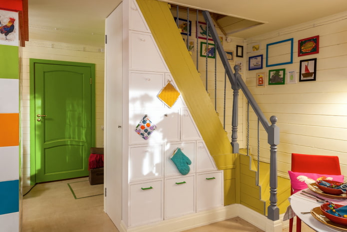 closet under the flight of stairs in a private house