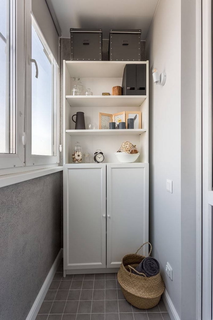 cabinet with open shelves