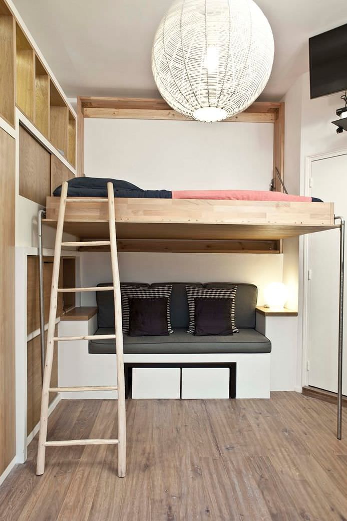 Loft bed with stairs