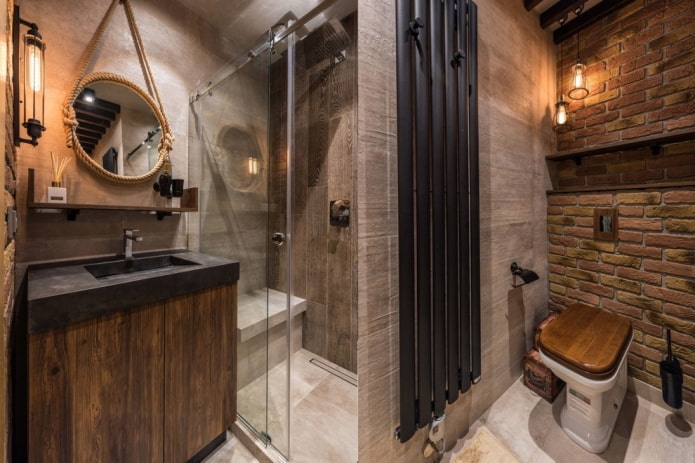 loft-style bathroom furnishings