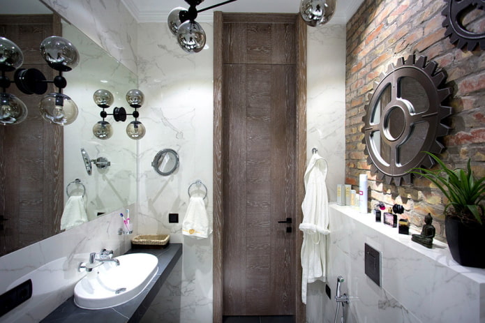 decorating a bathroom in the loft style