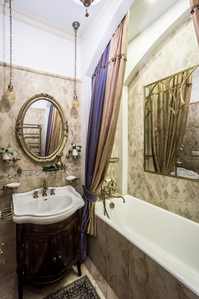fürdőszoba dekoráció klasszikus stílusban