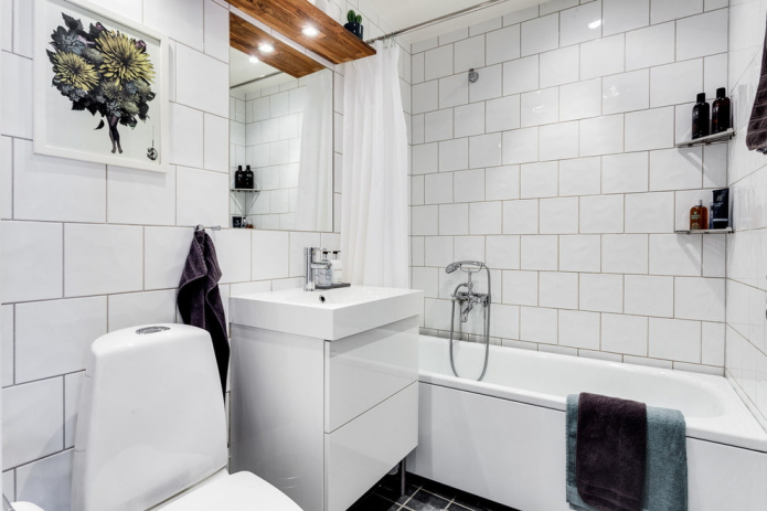 fürdőszoba belsőépítészet, fehér színben