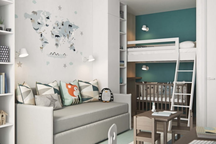 nursery for two boys of different ages
