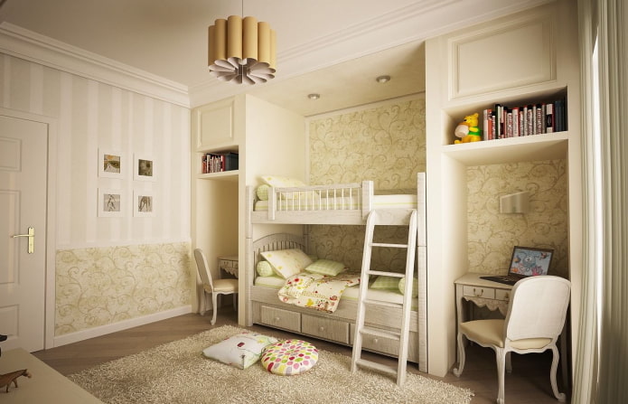 nursery for two boys in a classic style