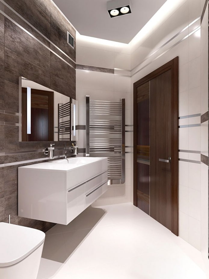 design of a bathroom in the interior of an apartment of 40 squares