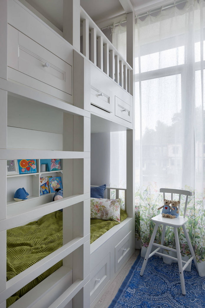 Loft bed for two children