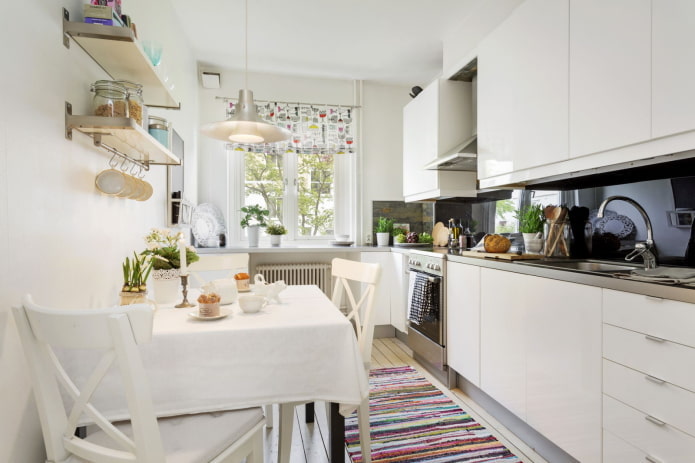 kitchen interior in an apartment of 50 squares