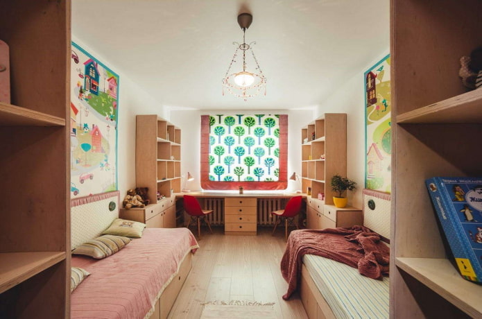 the interior of the nursery in the apartment is 50 squares