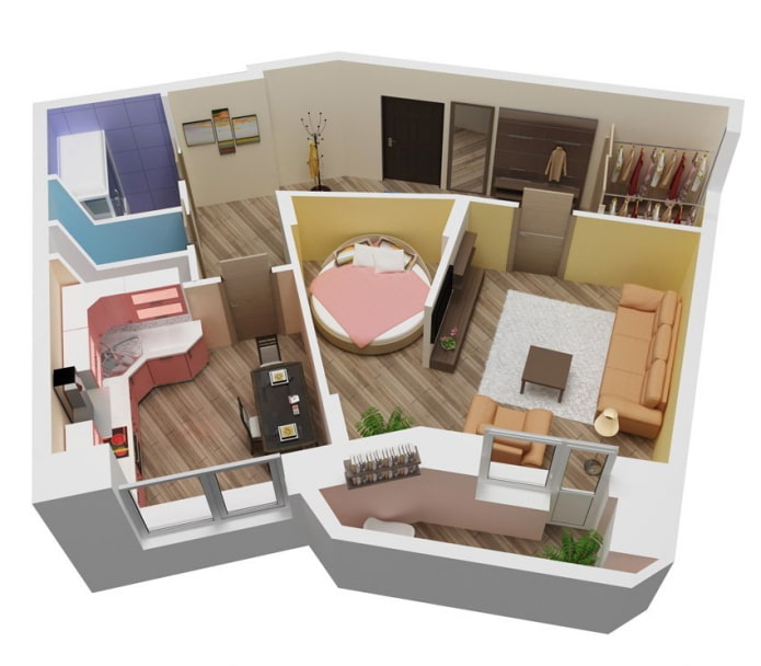 layout ng apartment 50 parisukat