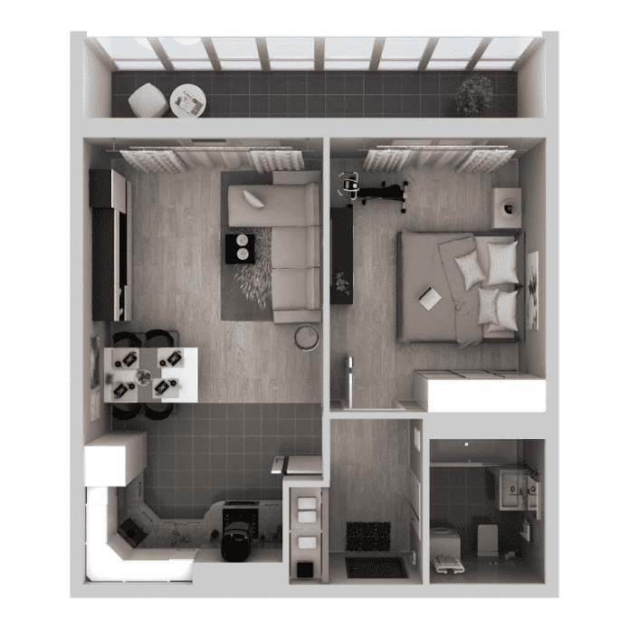 apartment layout 36 squares