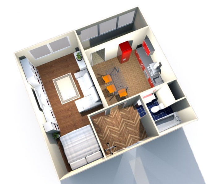 Egyszobás apartman 42 m²