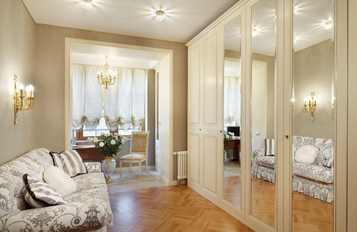 the interior of the apartment is 45 squares in a classic style