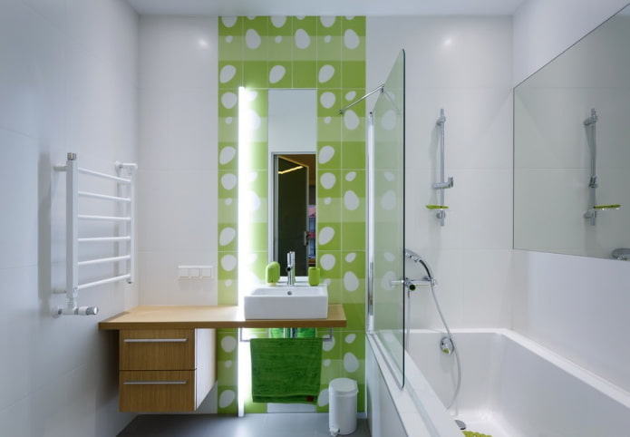 bathroom interior design in white colors