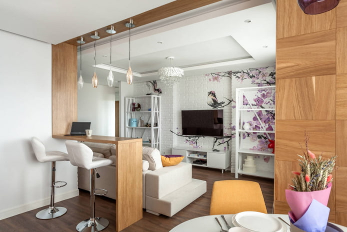 Wohnküche in einer Wohnung von 60 m²