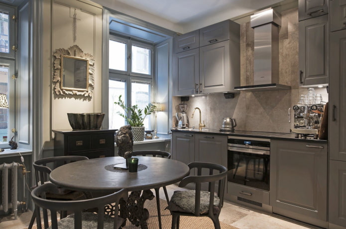 kitchen design in the interior of an apartment of 70 squares