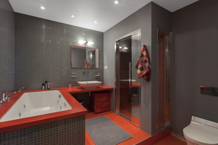 design of a bathroom in the interior of an apartment of 100 squares