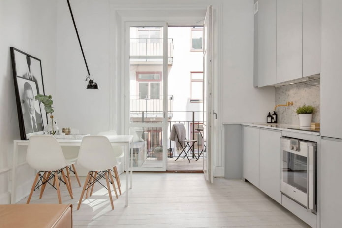 interior of an apartment of 100 squares in a Scandinavian style