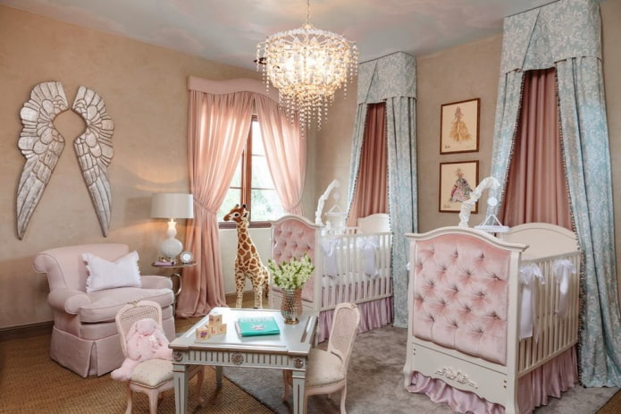 bedroom design for two baby girls