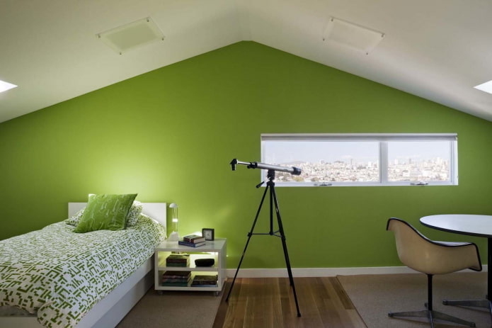 Farbschema eines Schlafzimmers für einen Teenager