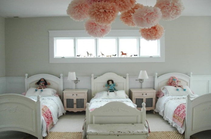 การออกแบบห้องนอนสำหรับสามสาว