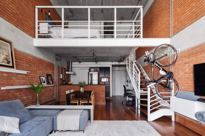 loft style bunk apartment interior