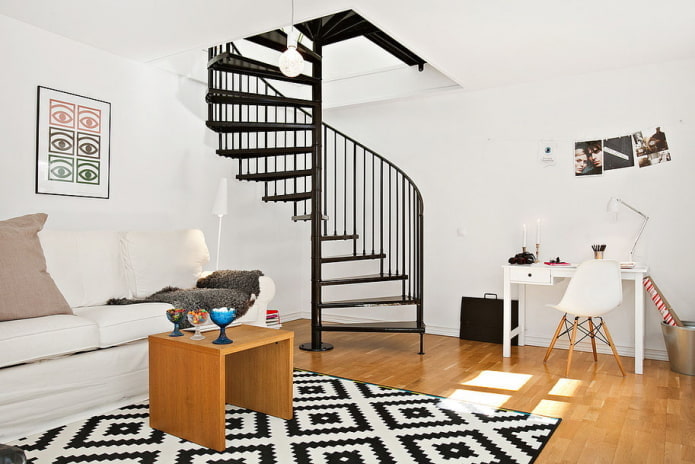 Scandinavian style bunk apartment interior