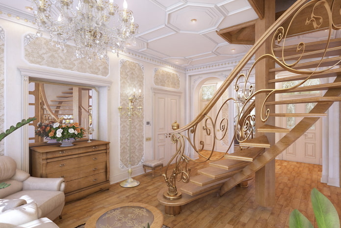 ентеријер кревета на спрат у класичном стилу