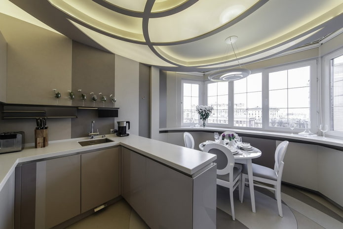 interior design of a kitchen with a loggia