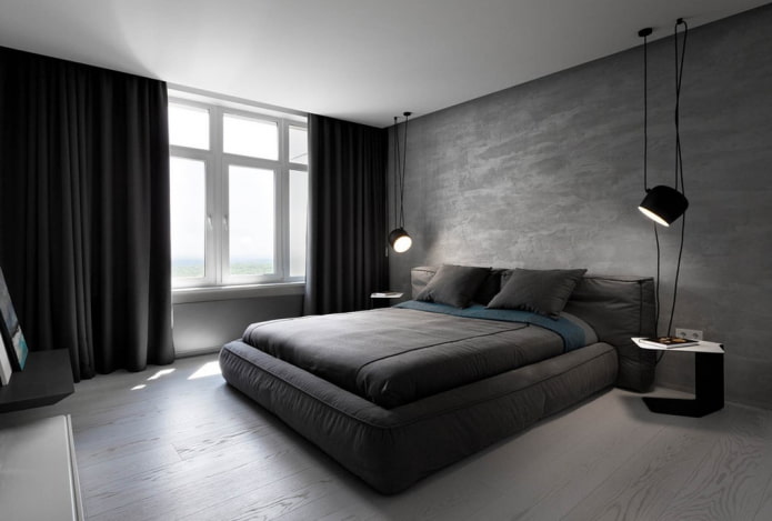 gray interior in the style of minimalism