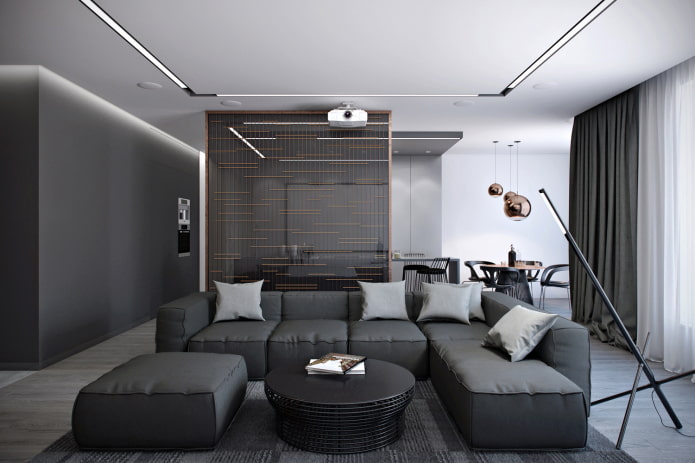 gray high-tech interior