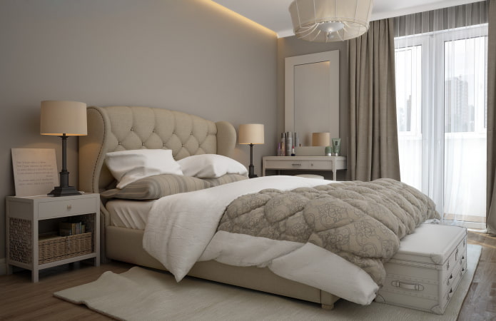 interior design in gray-beige tones