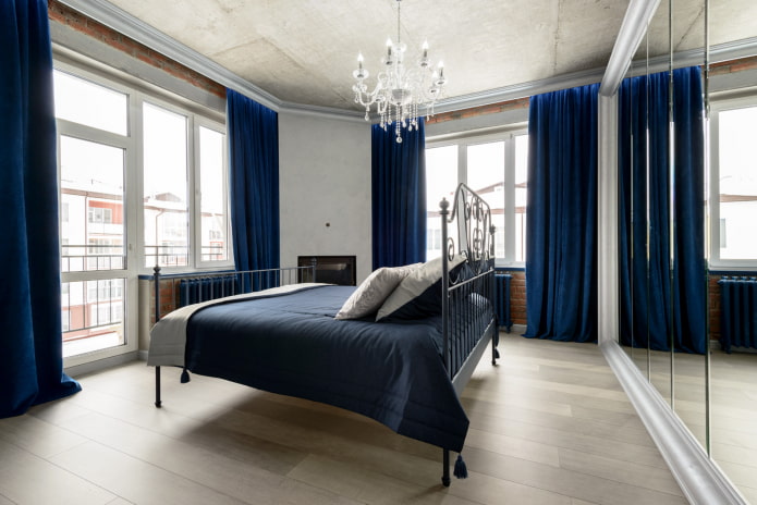 interior design in gray-blue tones