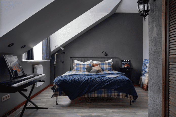 interior design in gray tones