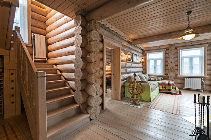 log house interior design