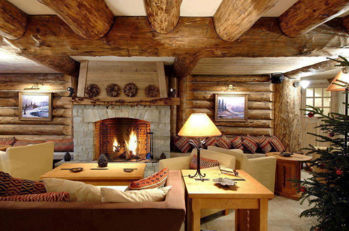 log house interior design